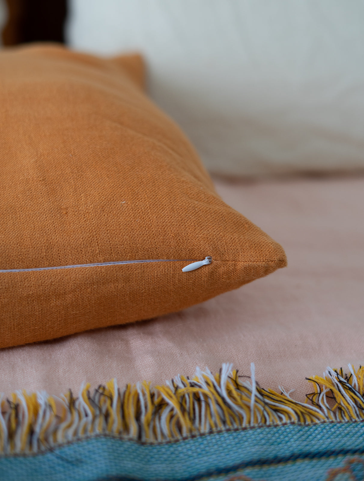 100% Hemp Cushion Cover Terracotta